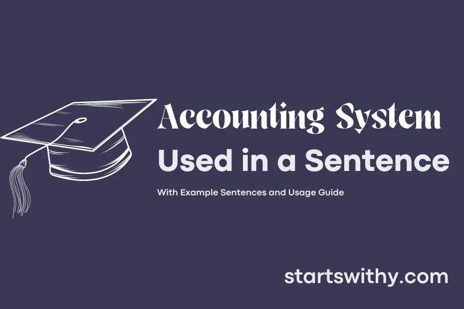 sentence with Accounting System