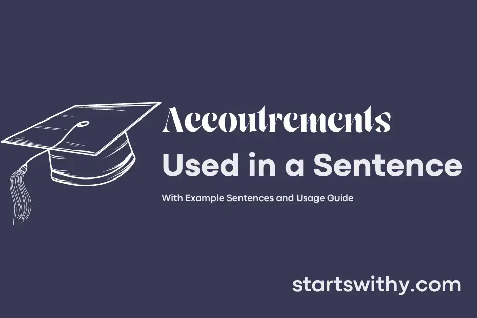 sentence with Accoutrements