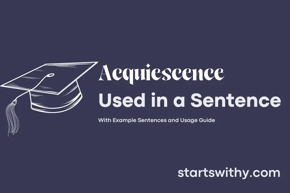 sentence with Acquiescence