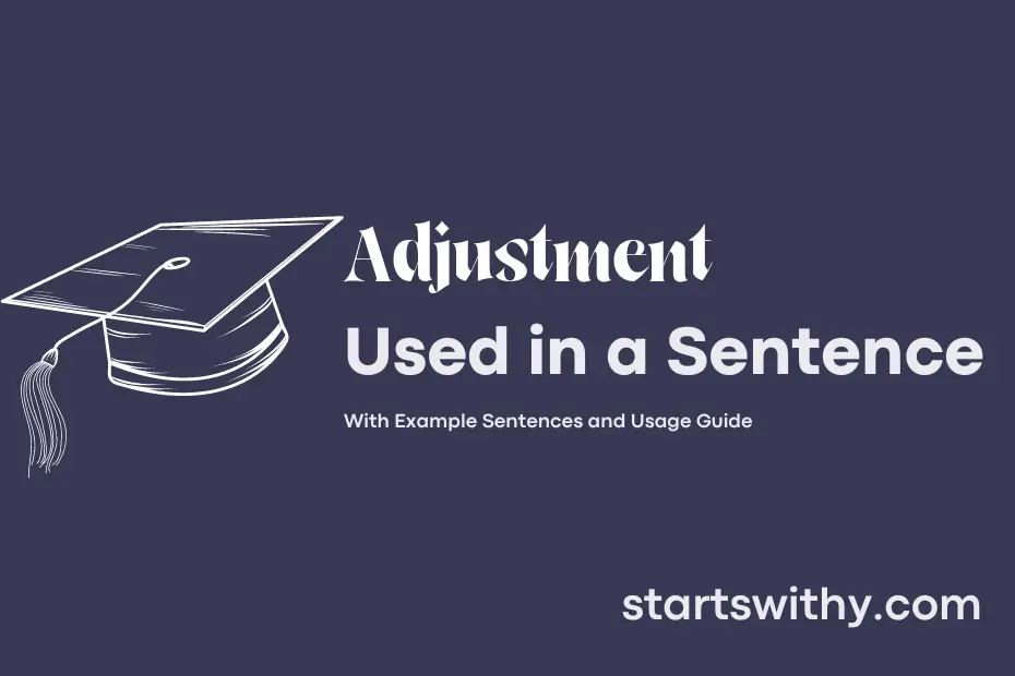 sentence with Adjustment