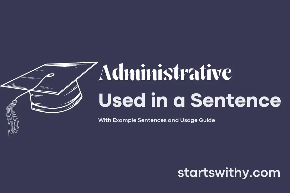 sentence with Administrative