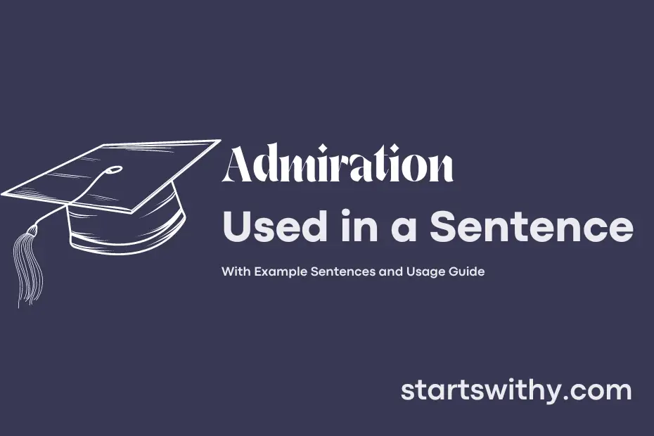 sentence with Admiration