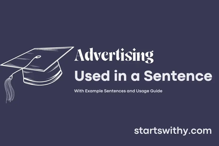 sentence with Advertising