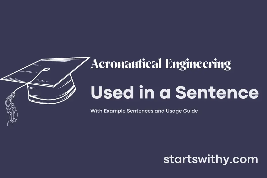 sentence with Aeronautical Engineering