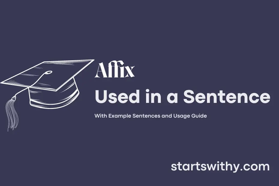 sentence with Affix