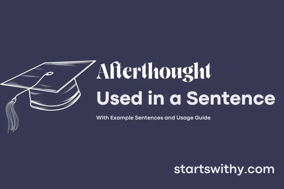 sentence with Afterthought