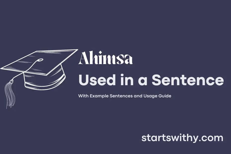 sentence with Ahimsa