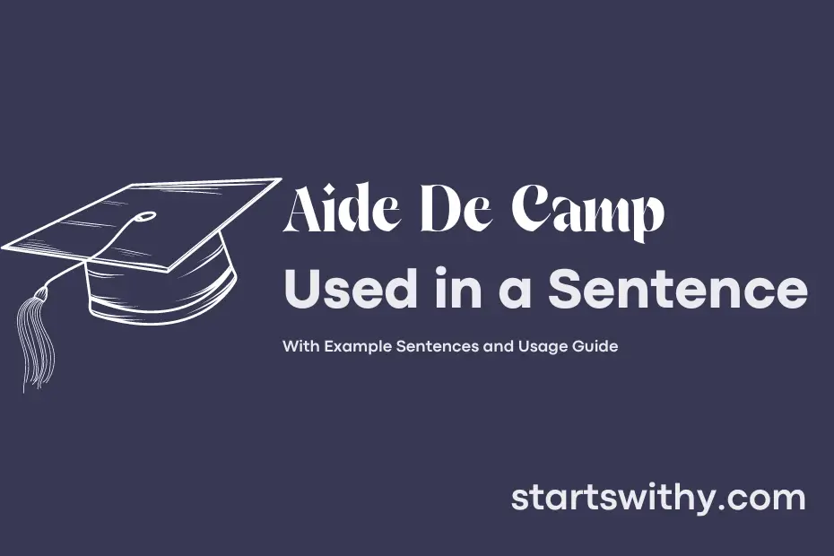 sentence with Aide De Camp
