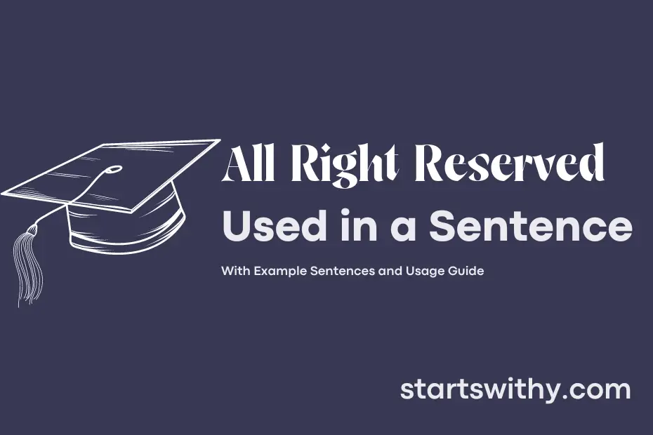 sentence with All Right Reserved