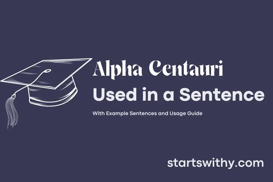 sentence with Alpha Centauri