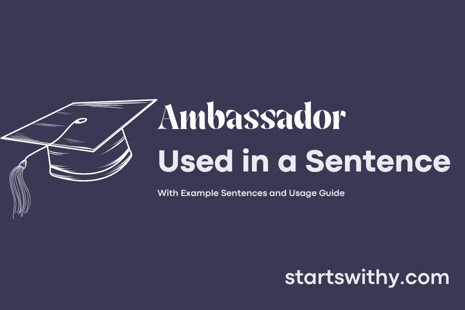 sentence with Ambassador