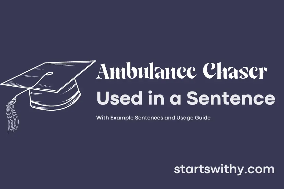 sentence with Ambulance Chaser