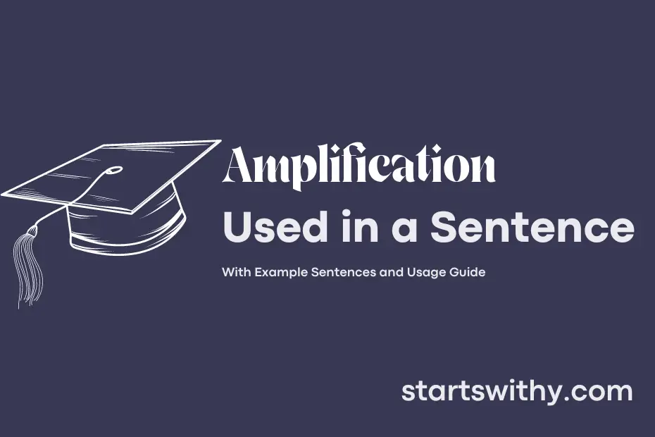 sentence with Amplification