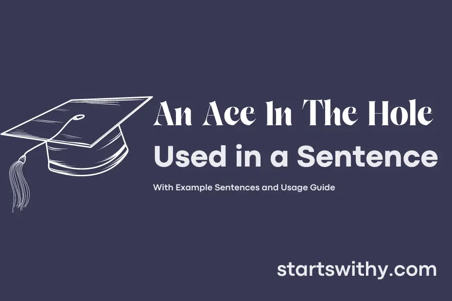 sentence with An Ace In The Hole