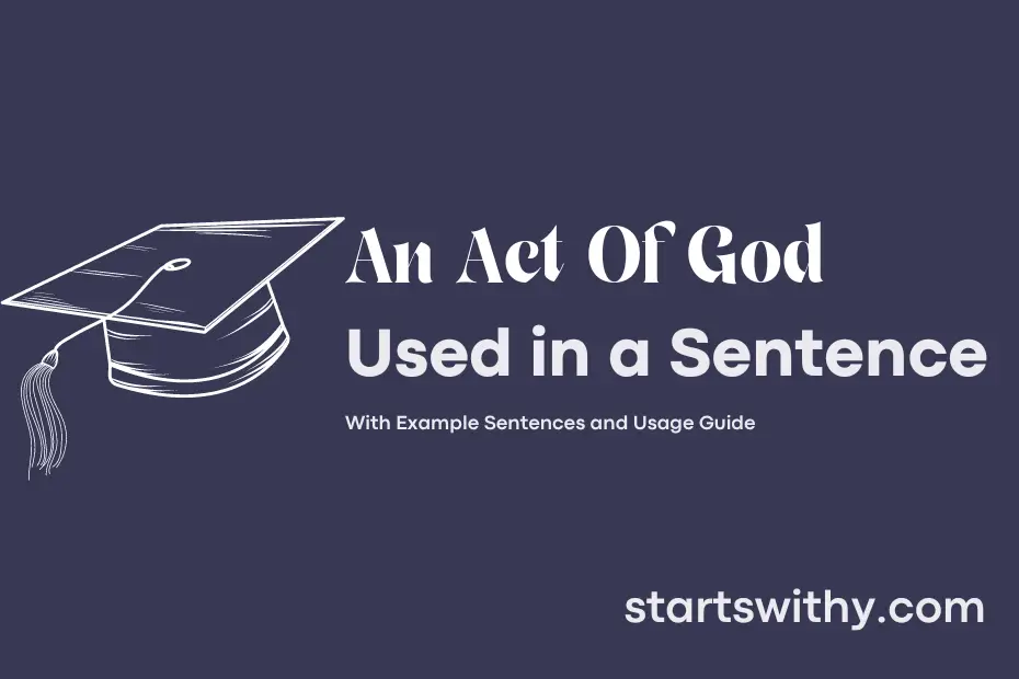 sentence with An Act Of God