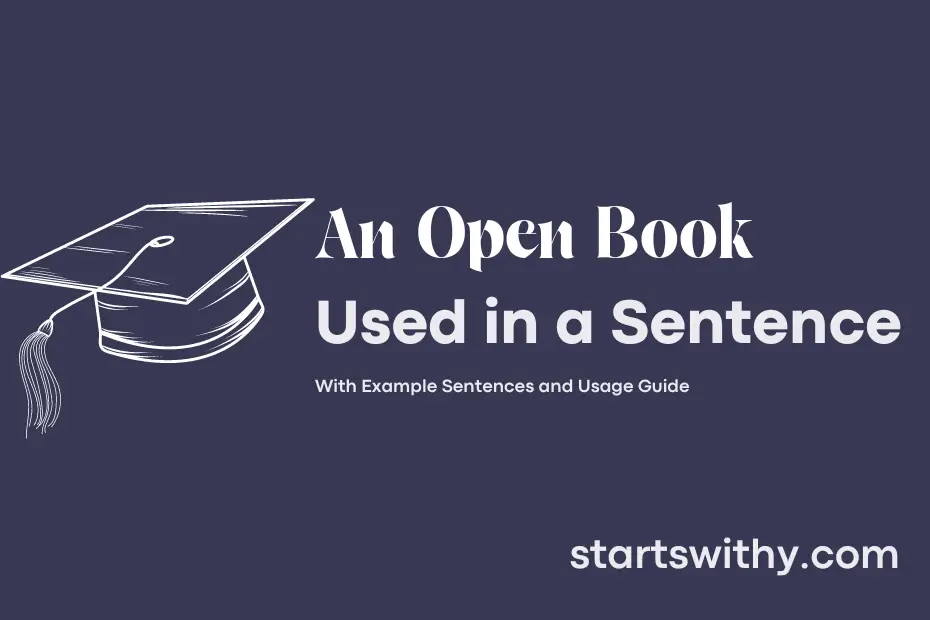 sentence with An Open Book