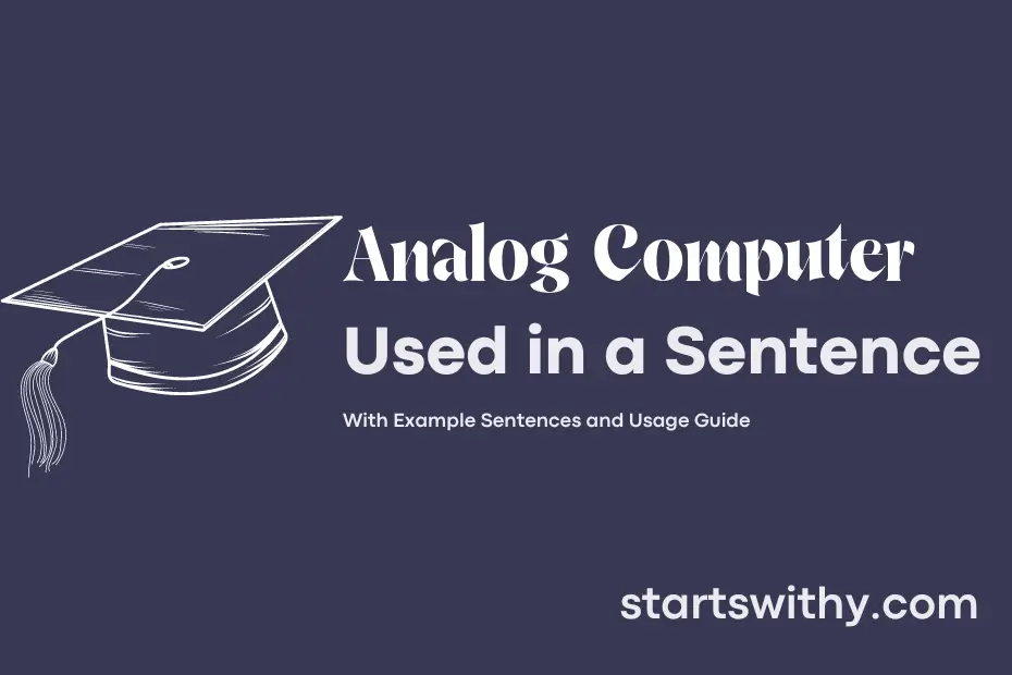 sentence with Analog Computer