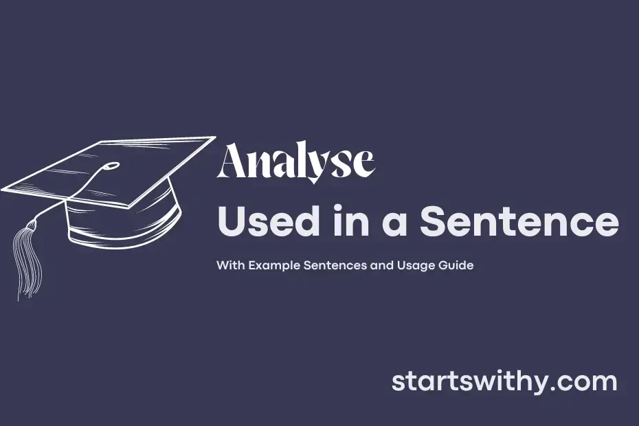 sentence with Analyse