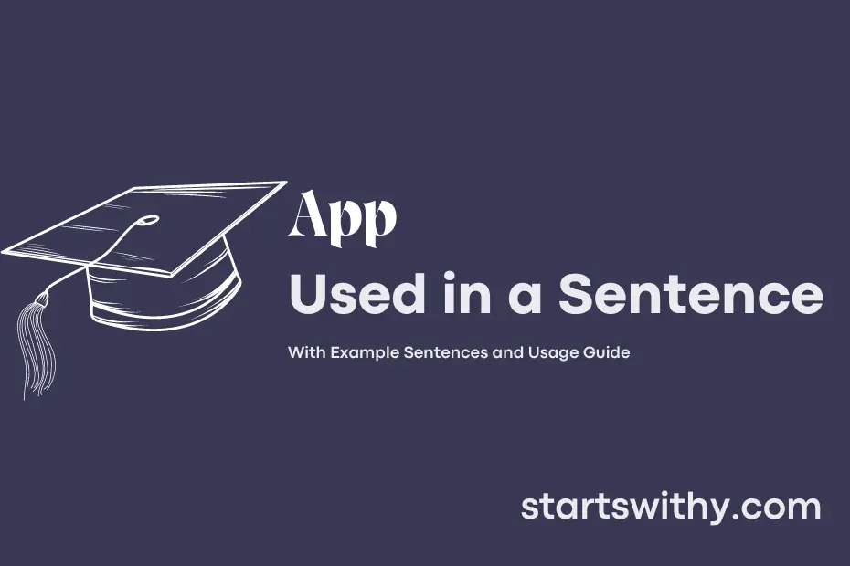 sentence with App