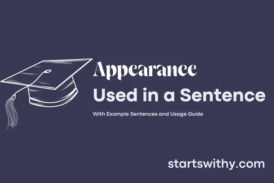 sentence with Appearance