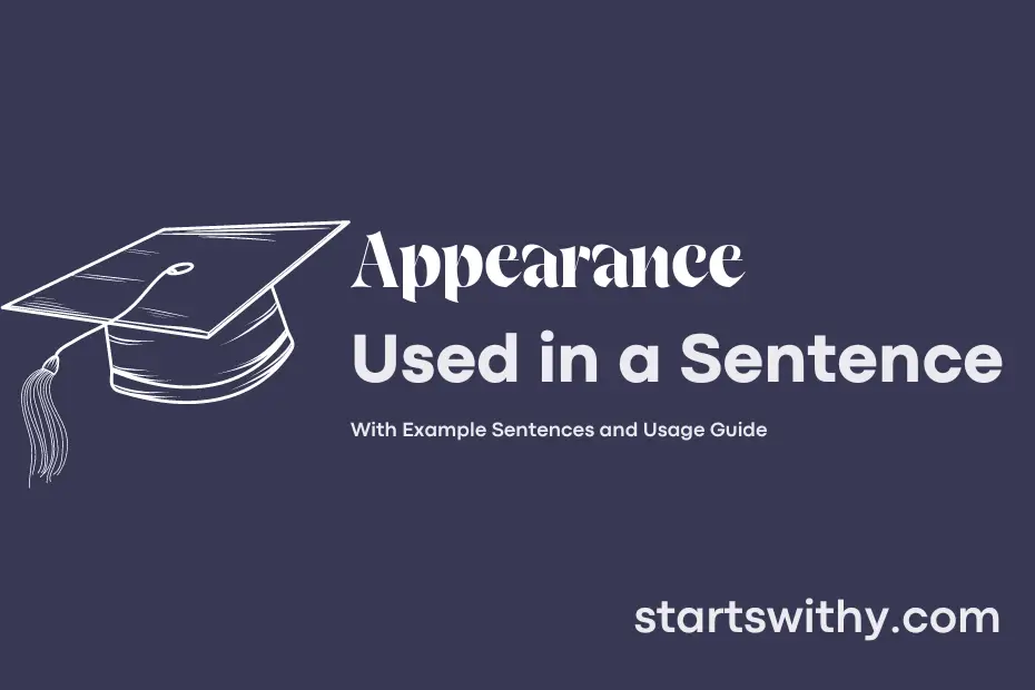 sentence with Appearance