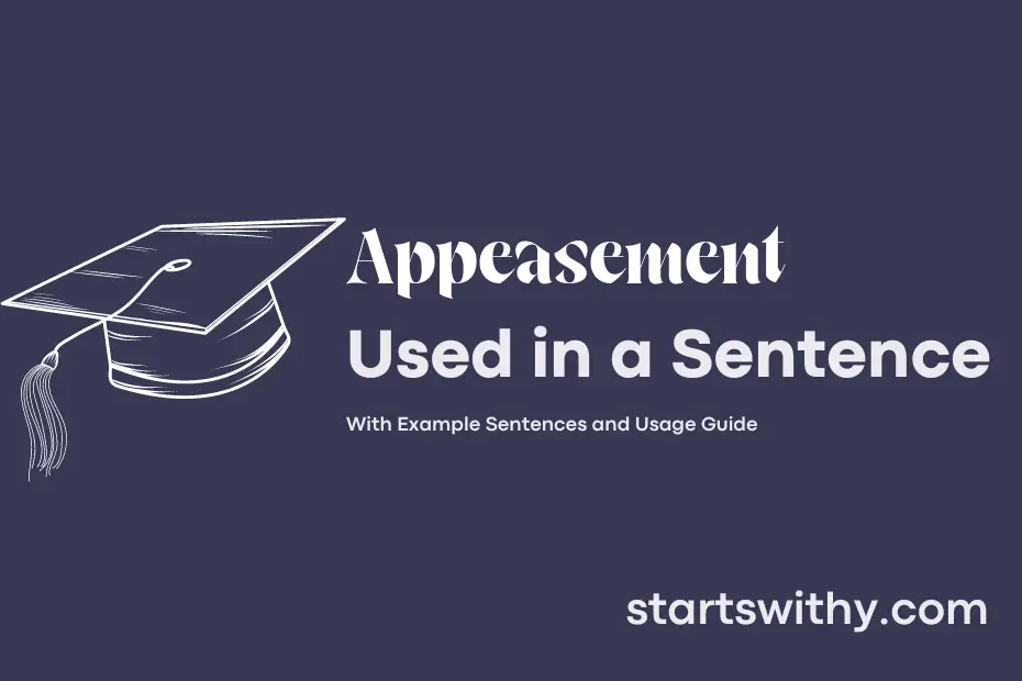 sentence with Appeasement