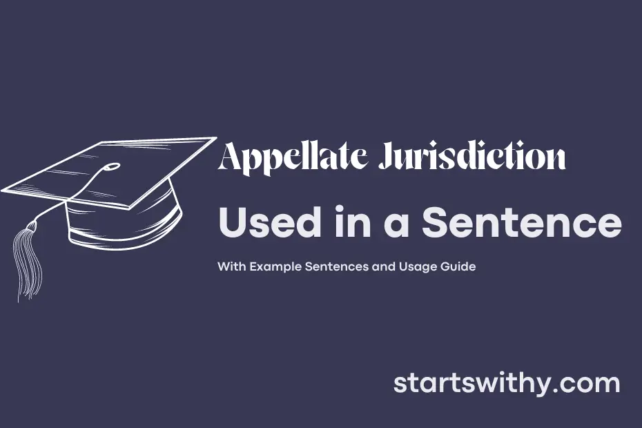 sentence with Appellate Jurisdiction