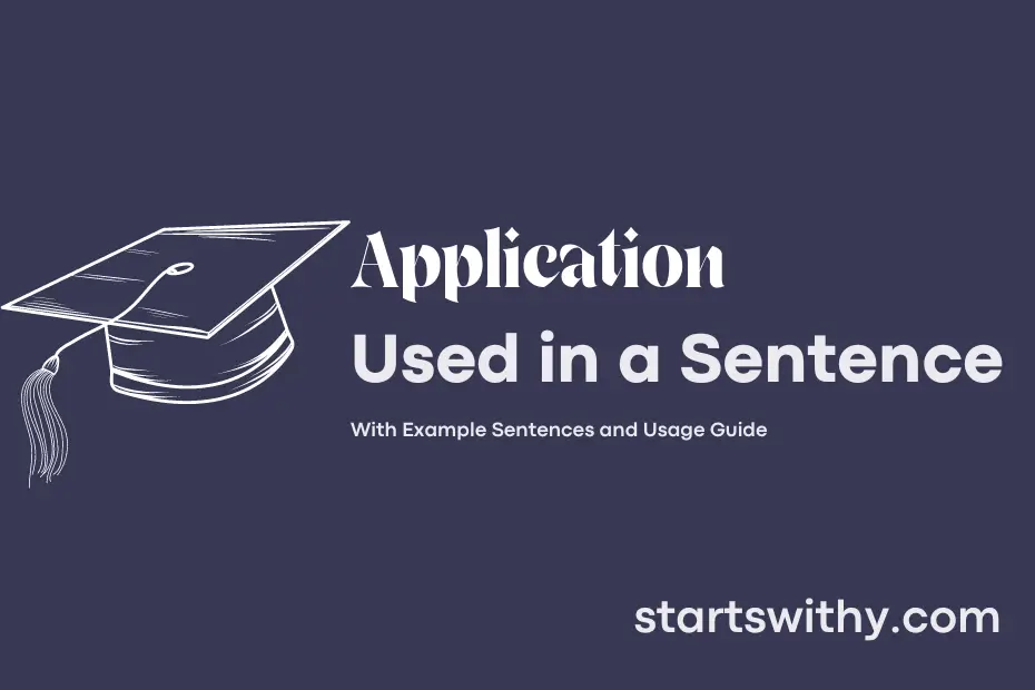 sentence with Application