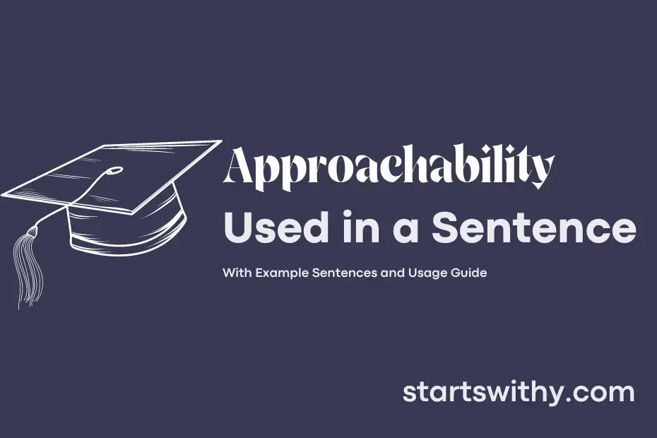 sentence with Approachability