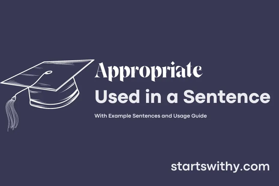 sentence with Appropriate