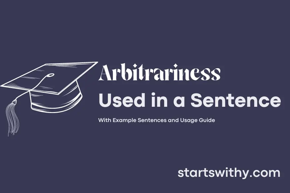 sentence with Arbitrariness