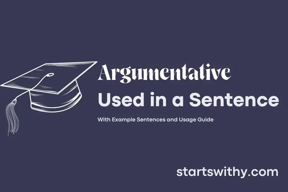 sentence with Argumentative