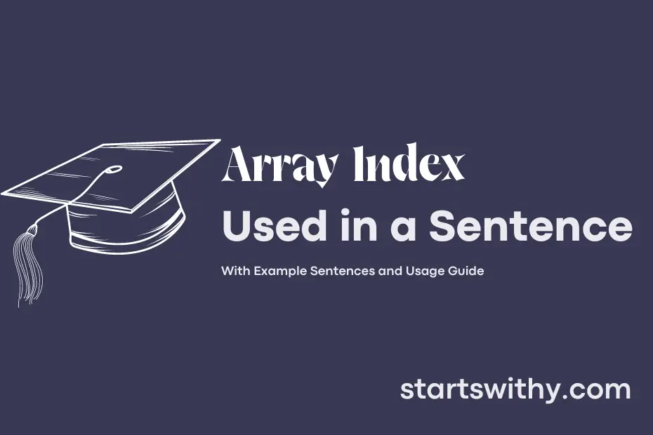 sentence with Array Index