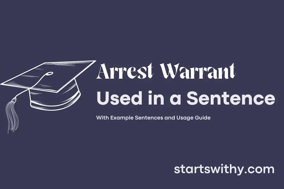 sentence with Arrest Warrant