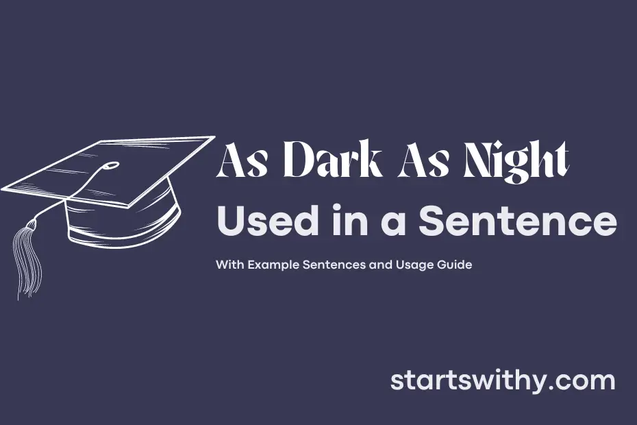 sentence with As Dark As Night