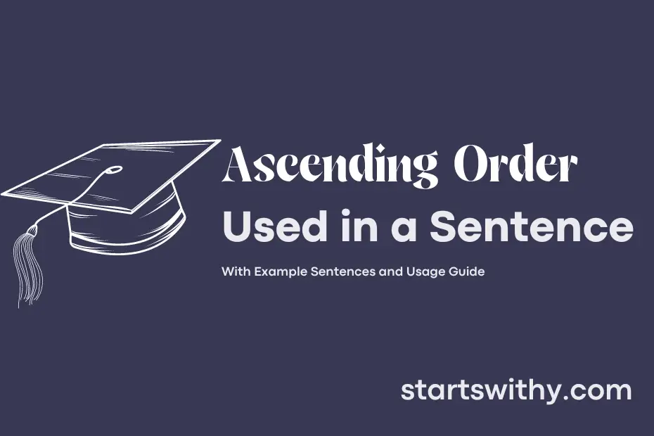 sentence with Ascending Order