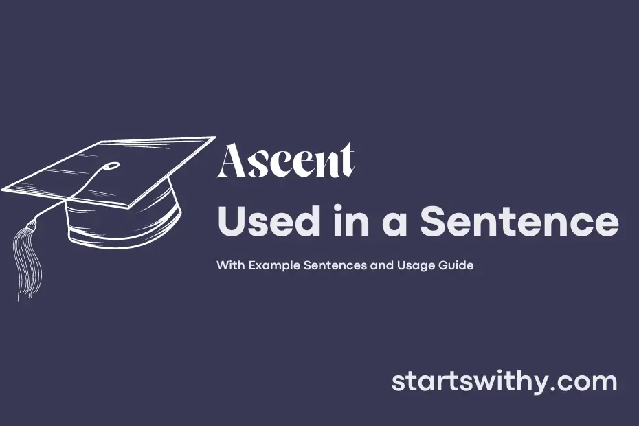 sentence with Ascent