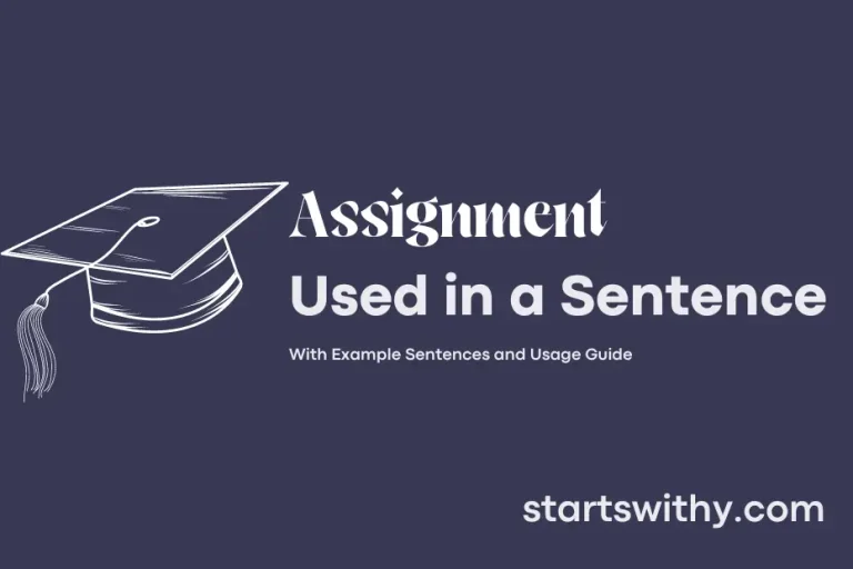 place of assignment in a sentence