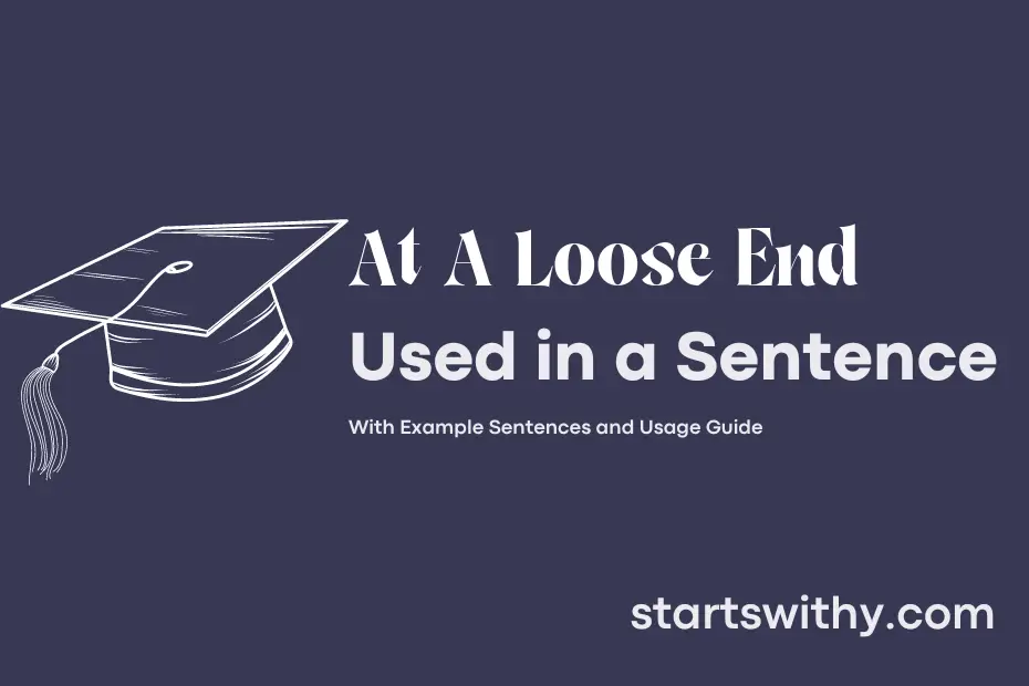 sentence with At A Loose End