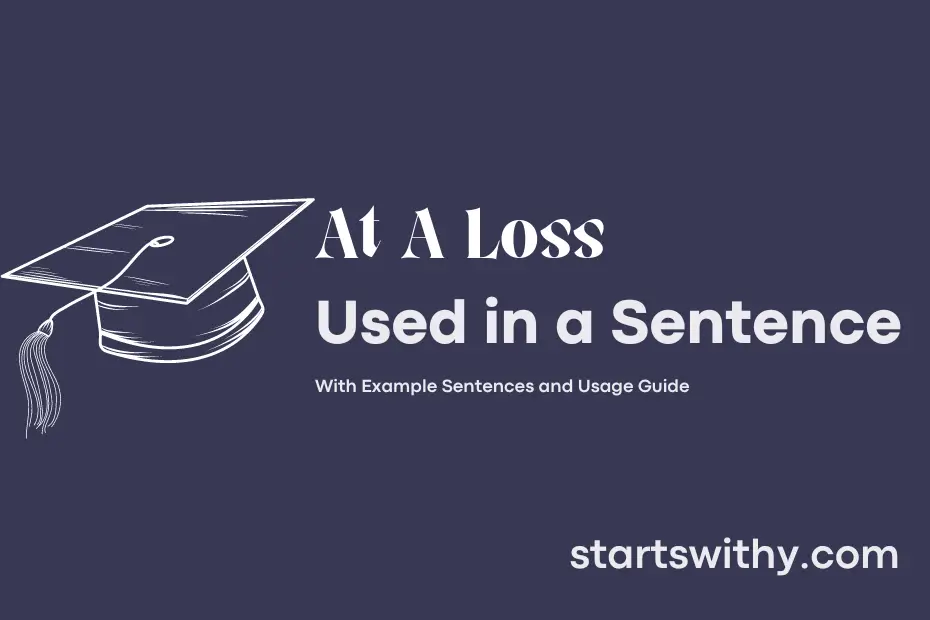 sentence with At A Loss