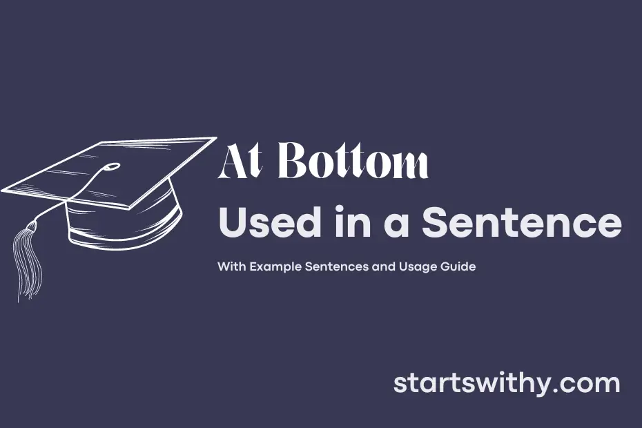 sentence with At Bottom