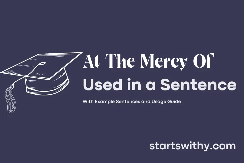 sentence with At The Mercy Of