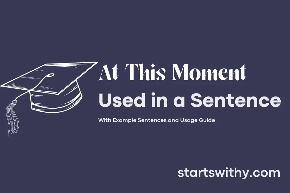 sentence with At This Moment