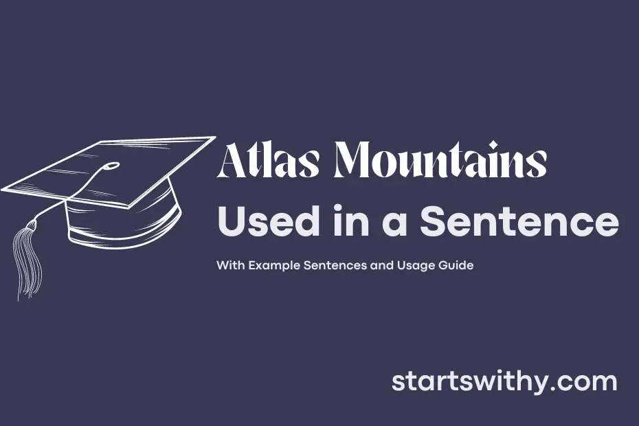 sentence with Atlas Mountains