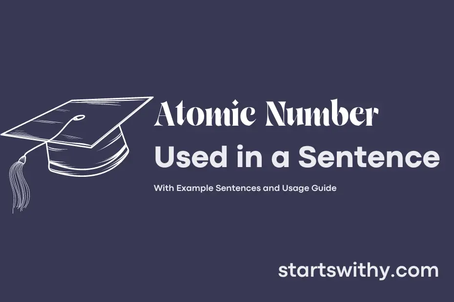 sentence with Atomic Number