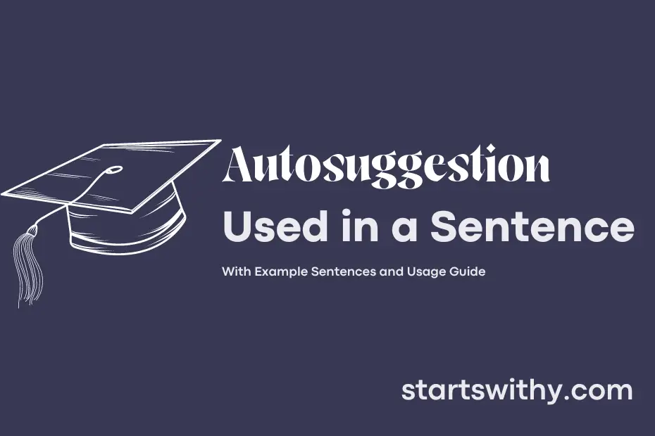 sentence with Autosuggestion