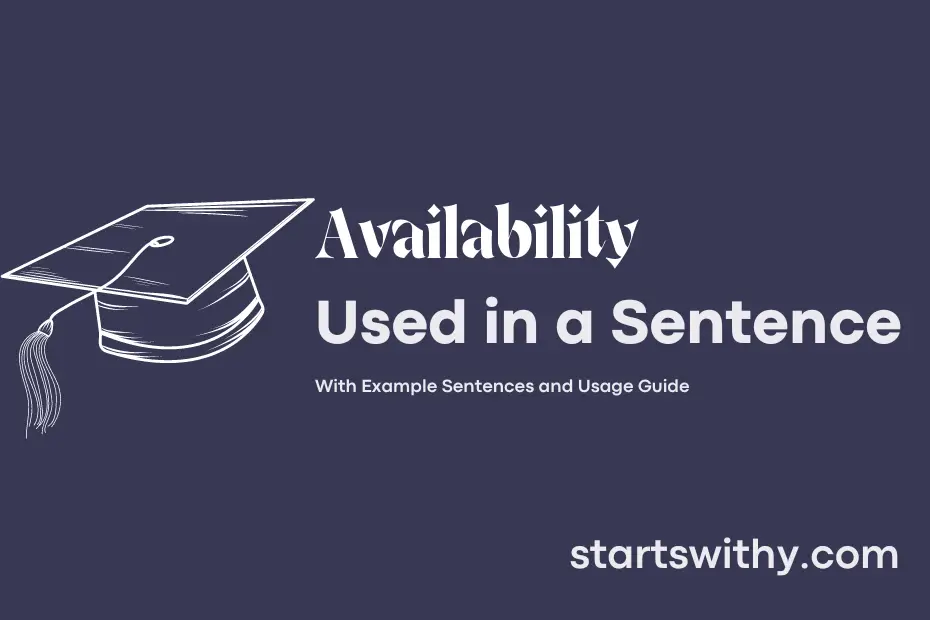 sentence with Availability