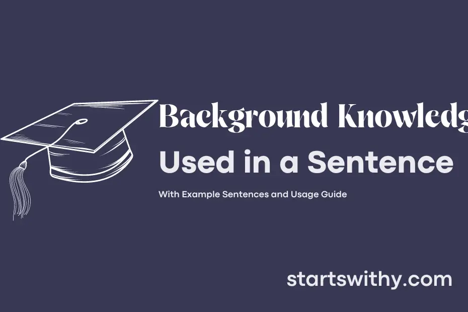 sentence with Background Knowledge