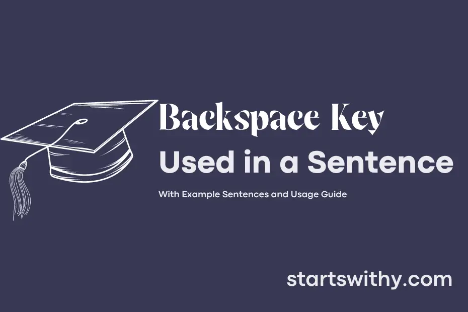 sentence with Backspace Key