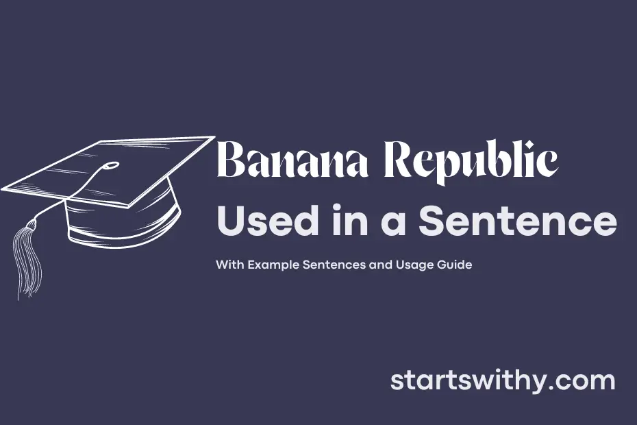 sentence with Banana Republic